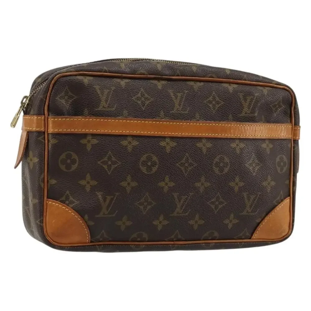 Louis Vuitton Monogram Compiegne 28 Clutch Bag Brown